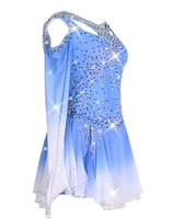 Haute qualité en gros vêtements de danse Costume à manches longues justaucorps paillettes strass femmes patinage artistique robes de danse enfants