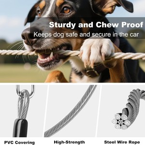 Correa <span class=keywords><strong>de</strong></span> <span class=keywords><strong>Seguridad</strong></span> <span class=keywords><strong>para</strong></span> <span class=keywords><strong>Perros</strong></span>, Ajustable, Duradera, <span class=keywords><strong>de</strong></span> Alambre <span class=keywords><strong>de</strong></span> Acero, Anti-Mordidas, <span class=keywords><strong>para</strong></span> Pasear <span class=keywords><strong>Perros</strong></span> - Product Image 3