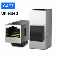 Acoplador Keystone RJ45 blindado ZoeRax CAT7 CAT6A CAT6, acoplador en línea RJ45 hembra a hembra blindado, conector Keystone