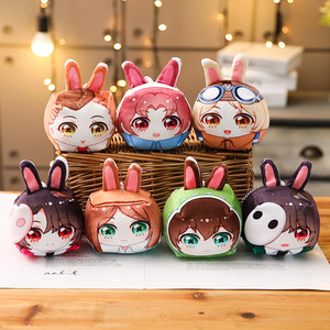 Juguete Suave y Agradable al Tacto, Mini Almohada Personalizada con Diseño de <span class=keywords><strong>Anime</strong></span> Impreso en 3D, Llavero con Forma de Bola <span class=keywords><strong>Chibi</strong></span>, con Cuerda para Colgar y Hebilla de Metal - Product Image 3