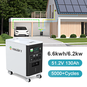 เครื่องกำเนิดไฟฟ้าพลังงานแสงอาทิตย์แบบพกพา 6200w 6.6KWH สำหรับใช้ในบ้านแบบออฟกริด ระบบโซลาร์เซลล์ออลอินวัน เครื่องกำเนิดไฟฟ้าพลังงานแสงอาทิตย์แบบพกพา แบตเตอรี่สำรองไฟฟ้า - Product Image 6