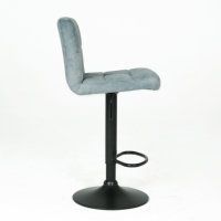 Tabouret de bar pivotant moderne européen nordique en tissu avec pieds en métal noir pour la maison, le bureau et l'hôtel