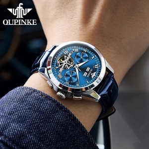 Reloj OUPINKE 3281 para Hombre, Tourbillon Multifuncional, Cronógrafo Mecánico, Resistente al Agua 50M, Reloj de Lujo de Alta Calidad - Product Image 2