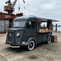 Camion de restauration mobile pour churros personnalisé avec station de friture professionnelle et présentoir à desserts pour entreprise de restauration de rue mobile