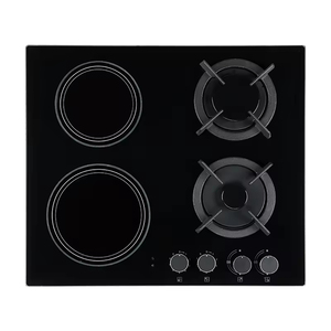 Estufa <span class=keywords><strong>de</strong></span> <span class=keywords><strong>Gas</strong></span> Inteligente para Cocina, 4 Quemadores, Cubierta <span class=keywords><strong>de</strong></span> Vidrio Templado, Placa <span class=keywords><strong>de</strong></span> <span class=keywords><strong>Gas</strong></span> Integrada, Híbrida <span class=keywords><strong>de</strong></span> 2 Quemadores <span class=keywords><strong>de</strong></span> <span class=keywords><strong>Gas</strong></span> y 2 Eléctricos - Product Image 2