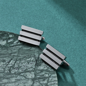 Gioielli di fascia alta semplici <span class=keywords><strong>gemelli</strong></span> in smalto nero non appannati <span class=keywords><strong>gemelli</strong></span> in acciaio inox per gli uomini - Product Image 4