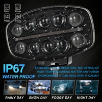 Faro de Trabajo Ovalado de 10 Pulgadas, Focos Láser LED de 60 W, Iluminación LED Impermeable para Vehículos Todoterreno, Accesorios para Automóviles, ATV, SUV, Camiones