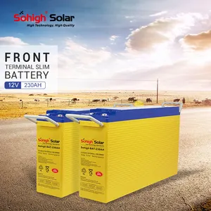 Fabricant 12 volts 12 v 300ah gel mince scellé batteries solaires à cycle profond 200ah chargeur plomb acide vrla agm batterie