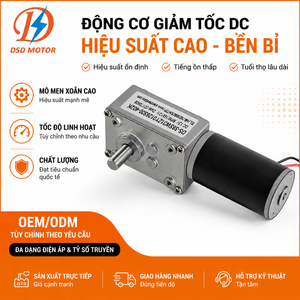Motorreductor de tornillo sin fin de CC 12V 24V de alto par para estanterías de TV automáticas, máquinas de pañuelos, actuadores industriales y motores de reducción - Product Image 1