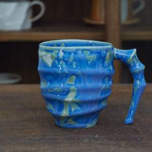 Tasses en céramique rétro de Jingdezhen, luxe léger et haut de gamme, tasses à thé de bureau, tasses à eau pour la maison - Product Image 4