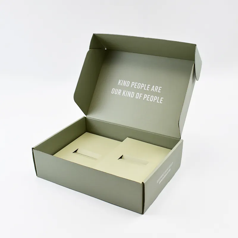 Boîte de courrier en carton avec Logo personnalisé de tous les côtés, boîte d'emballage en carton ondulé pour produits cosmétiques et soins de la peau