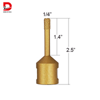 Jeu de 7 forets diamantés M14 à brasage sous vide pour meuleuses d'angle, carrelage et granit