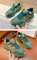 Chaussures pour femmes à taille mince-Poids léger-Chaussures décontractées à semelle épaisse à une couche-Chaussures en cuir pour étudiants-Chaussures de course-Tissu en coton