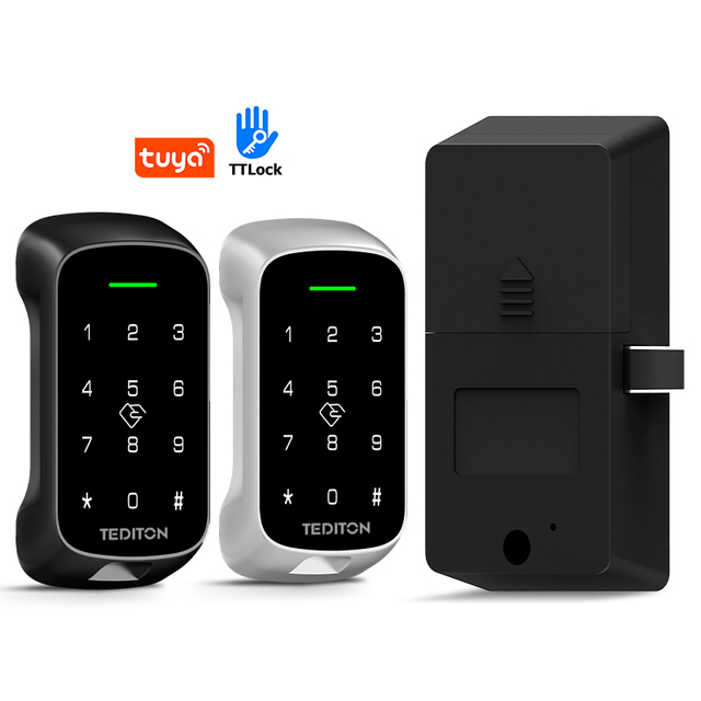 Tediton Electronic Digital Storage Cabinet and Locker Lock Master Code Card Public Mode Automatic Latch Smart Locker Lock