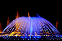 Fuente de Agua Danzante de Alta Calidad para Exteriores, Espectáculo Acuático con Control DMX 512, Fuente Musical Colorida
