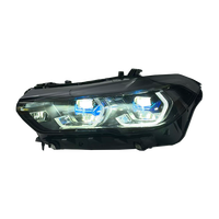 Feux avant de style laser à double couleur DRL pour BMW X5 X6 F15 F16 G05 G18 19-22, lampes avant noires, accessoires d'éclairage automobile