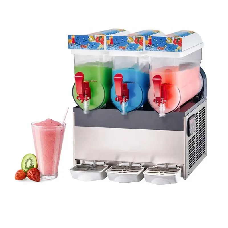 Ice Maquina Granizado Frozen Granita Maker Beverage Smoothy Daiquiri Mix 3 Tank Slush Machine for Slush