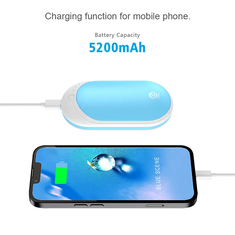 Aaoyun el ısıtıcı taşınabilir mobil güç banka hediye için 5200Mah şarj hazinesi elektrikli ısıtıcı