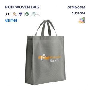 Eco-friendly Non Woven Custom Logo Letter Pattern Tote <b>Bag</b> <b>Reusable</b> for Supermarket Grocery Shopping Promotion - Product Image 1