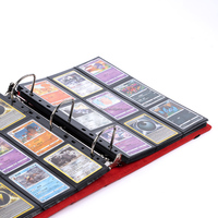 Carpeta de 3 anillas con cremallera compatible con 9 páginas de bolsillo Carpeta de clip de anillo en D para juegos coleccionables Deportes Tarjeta TCG Carpeta de 3 anillas Tarjeta comercial