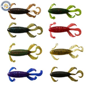 Yajie <b>Floating</b> Shrimp Lure 75mm 3.4g Soft Bait Curly Tail Bass <b>Fishing</b> Lure - Product Image 2