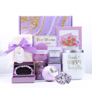 Cestas de Regalo de Cumpleaños de Lujo con Lavanda, Regalo de Navidad para Mamá, Esposa, Hermana, Novia, Vaso Metálico de 16 Oz - Product Image 6