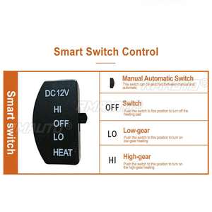 Coussin chauffant universel 12V pour siège de voiture, chauffage électrique 10S, pour sièges avant et arrière, idéal pour l'hiver - Product Image 5