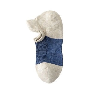 Pure Cotton Breathable Boat Socks Low Cut Color Blocked Anti-Slip Men's Summer Socks - Product Image 3