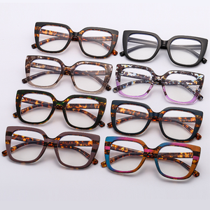 Armazones-gafas cuadradas grandes tr90 para mujer y niña, hilo óptico usado, 1 <span class=keywords><strong>xo</strong></span>-e6, cadena de celulosa, sin almohadillas para la nariz - Product Image 4