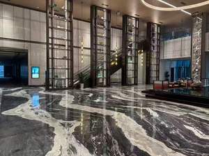 Splendides montagnes et Rive Marbre Panneau mural en pierre de luxe Carreaux de dalles de style italien personnalisés pour coiffeuse de table de comptoir - Product Image 4