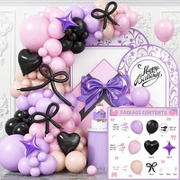 Kit de Vaisselle pour Fête d'Anniversaire, Décoration Scénique avec Arche de Ballons et Guirlande de Ballons pour Mariage et Magasin, Décorations de Table de Qualité