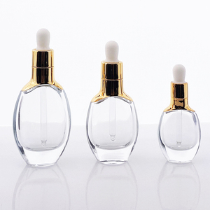 Sang Trọng 30Ml 50Ml <span class=keywords><strong>100Ml</strong></span> Thủy Tinh Tùy Chỉnh Hình Bầu Dục Chai Nhỏ Giọt Với Rose Gold Sliver Nắp Ống Nhỏ Giọt Cho Khuôn Mặt Huyết Thanh Bao Bì Mỹ Phẩm - Product Image 1