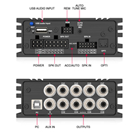 AudioWinner S48.6D Système audio HiFi DSP 8 canaux Nouvelle arrivée Audio de voiture Télécommande LCD Processeur de signal numérique classe D