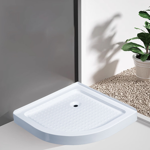 <span class=keywords><strong>Sumidero</strong></span> de ducha de baño con textura de superficie, drenaje rápido, diseño moderno blanco, resina acrílica, plato de ducha portátil festoneado Acrílico - Product Image 2