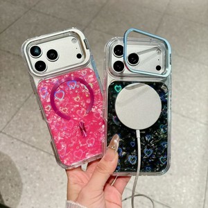 Senyork camera holder magnetic charging marble IMD phone case for iPhone 17 pro max 16 15 14 laser shockproof back cover - Product Image 2