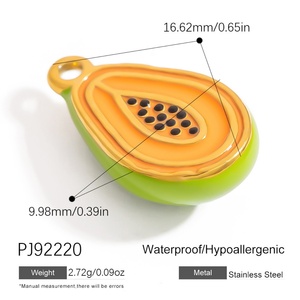 Colgante de Moda Individual de Acero Inoxidable Chapado en Oro de 18k, Accesorio de Joyería DIY con Diseño de Gota de Aceite, Estilo Lindo y Fresco - Product Image 6