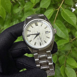 Reloj de Buceo GS Grands Seikos de 40 mm con Esfera Plateada, Correa Oyster Negra, Resistente al Agua, Movimiento NH35, Mecánico, de Acero Inoxidable para Hombre - Product Image 3