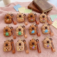 Dompet Koin Hewan Kapibara Kartun, Kantong Uang Kecil Silikon, Gantungan Kunci, Tas, Aksesoris Lucu, Dompet Kapibara, Gantungan Kunci, Liontin