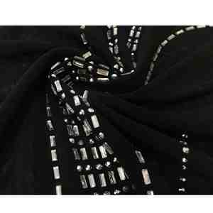 Ensemble deux pièces brodé pour femme, en gaze transparente, à manches longues et jupe longue, idéal pour les soirées et la mode tendance - Product Image 6