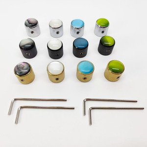 Premium Inlaid Cabochon Gemstone <strong>Knob</strong> Metal Electric Guitar Bass <strong>Volume</strong> Tone Potentiometer Control <strong>Knob</strong> Cap - Product Image 1