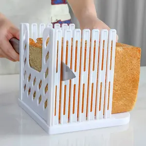 Bread Loaf Slicing Slicer Detachable Plastic White Toast Sandwich Cutter For Homemade Bread