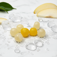 New Arrival 50g Vegan Pectin Sour Plus Crystal Sugar Pear Flavor Gummy Candy for Children's Snack