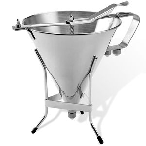 Entonnoir en acier inoxydable de qualité supérieure, durable, résistant à la corrosion, résistant à la chaleur, de qualité alimentaire, facile à nettoyer, pour boulangerie, restaurant, hôtel, restauration - Product Image 1