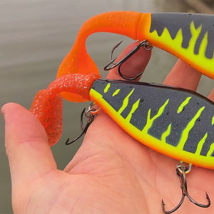 Appât souple en plastique pour la pêche au brochet, appât de type queue de poisson, commande en gros Selco - Product Image 3