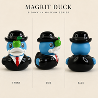 B.DUCK Série Musée Magrit Duck, Figurine PVC Vinyle Personnalisée OEM, Jouet Figurine d'Action en Caoutchouc, Boîte Mystère
