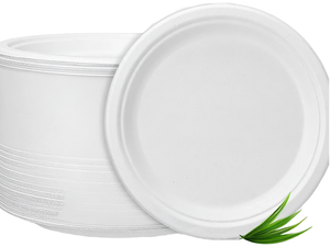 Sugarcane Bagasse <b>Plates</b> 6 9 Inch Compostable <b>Disposable</b> <b>Plates</b> for Restaurant Catering - Product Image 1