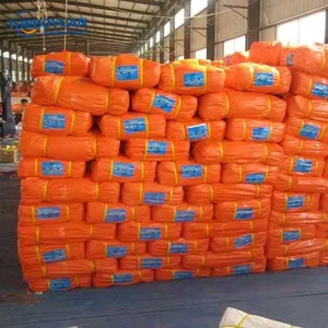 standard sizes UV treated orange color laminated hdpe stretch tarpaulin sheet roll for machinery packing and printing