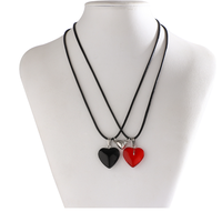 Saint Valentin Wish Stone Couple Collier Bijoux Amour Coeur Pendentif Collier Assorti pour les Amoureux