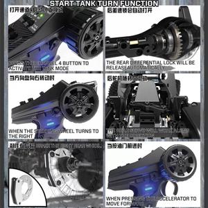 Yikong YK4106 PRO 2024 1/10 G-Wagon Grande 4X4 <span class=keywords><strong>Camion</strong></span> da Trail RC 4WD Sterzata su Asse Posteriore Fuoristrada Blocco Differenziale Remoto Auto <span class=keywords><strong>Giocattolo</strong></span> Radiocomandata a 11 Canali - Product Image 6