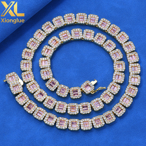 Fashion Diamond Necklace Alloy Material Geometric Shape Cuban <b>Chain</b> Fine Jewelry Necklaces - Product Image 5